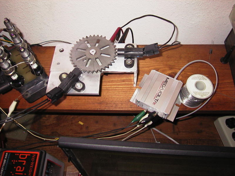 Trigger wheel, two sensors, and one of the MJLJ.