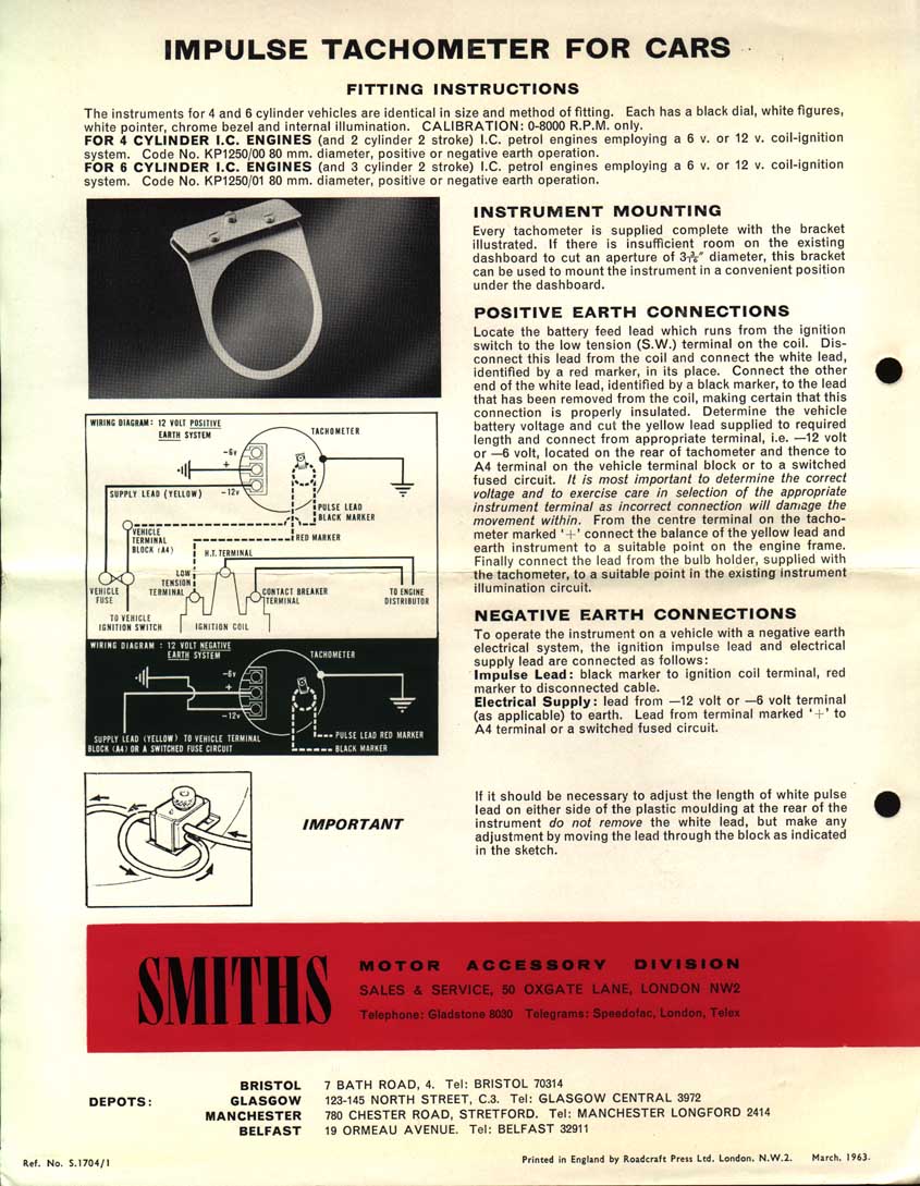 Smiths impulse tachometer wiring guide